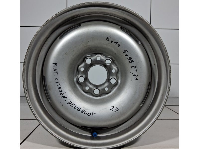 PEUGEOT OE 14' Srebrny PEUGEOT 5X98 6 X 14 ET31