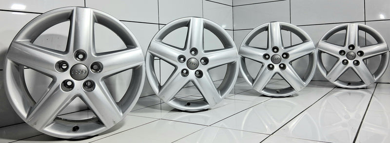 Audi A4 (B6, B7) A6 (C6), 5X112, ET-45, 4F0601025AF SREBRNY